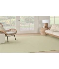 Nourison Courtyard Ivory Green COU01 6 ft. Square Rug