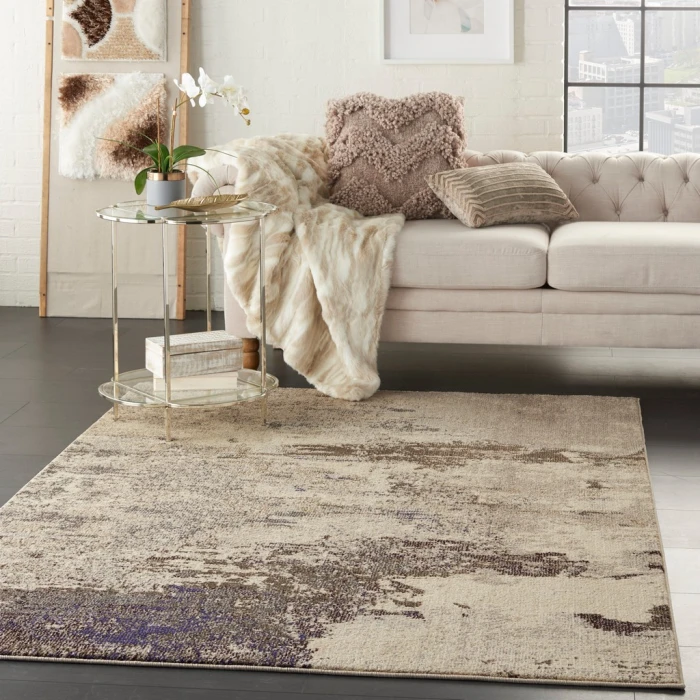Nourison Celestial Area Rug CES02-Ivory/Grey