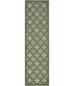 Nourison Home Easy Care NES01 Green 2 ft. X 6 ft. Area Rug