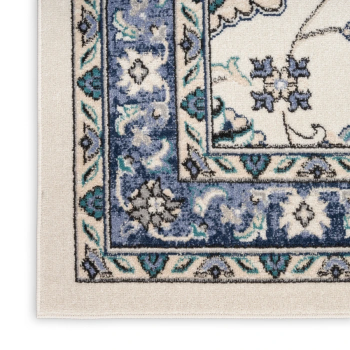 Nourison Home Nourison Essentials Ivory Blue NRE05 6 ft. X 9 ft. Rectangle Rug