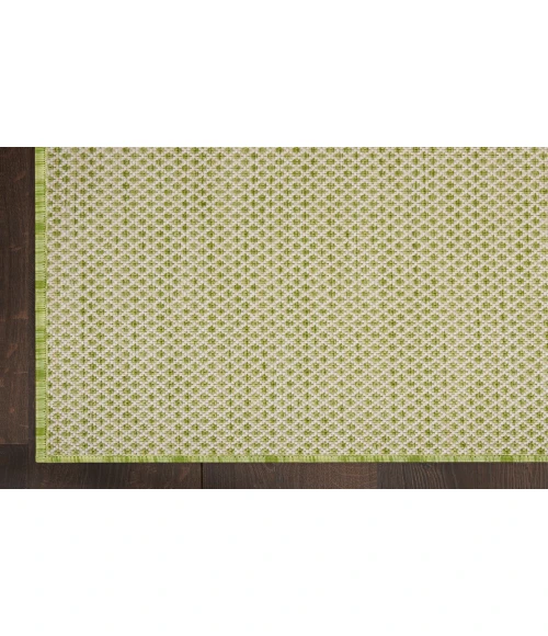 Nourison Courtyard Ivory Green COU01 6 ft. Square Rug