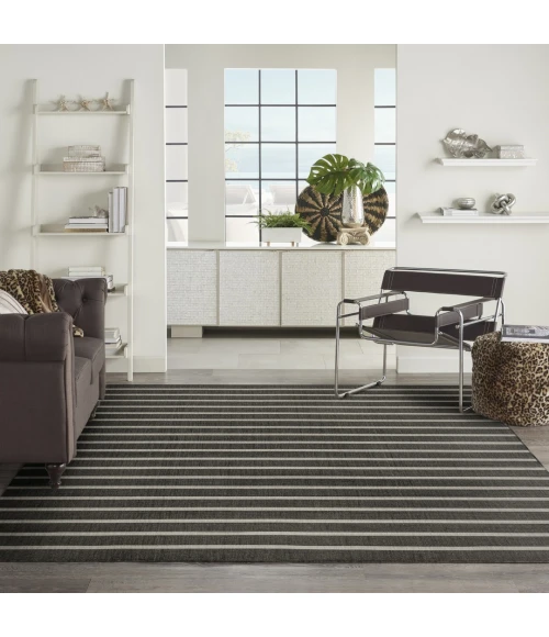 Nourison Positano Black Ivory POS03 10ft. x 14ft. Rect. Rug