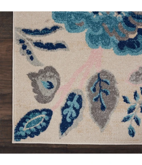 Nourison Tranquil Area Rug TRA02-Ivory/Light Blue