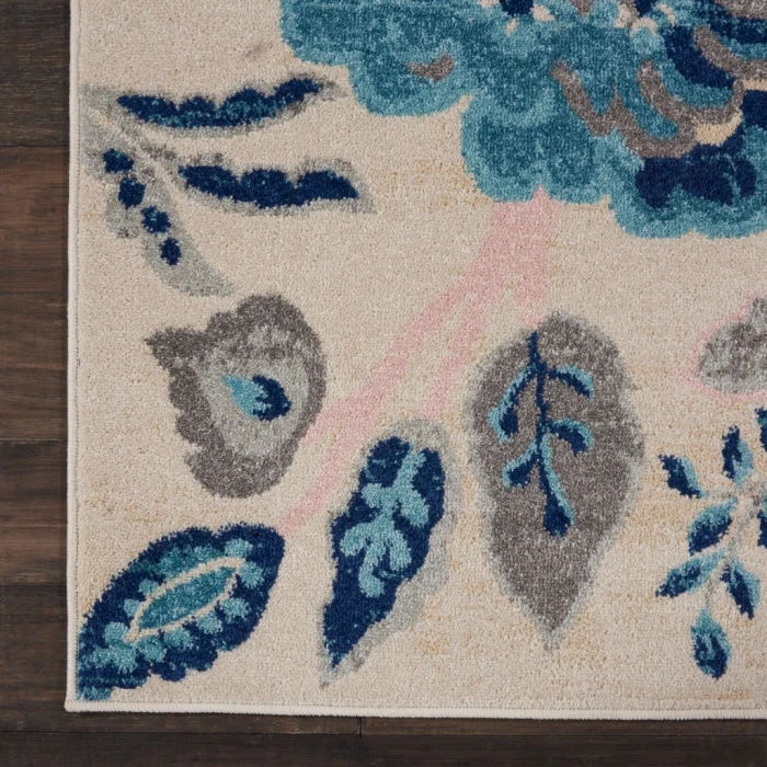 Nourison Tranquil Area Rug TRA02-Ivory/Light Blue