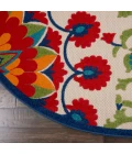 Nourison Aloha Round Area Rug ALH20-Red/Multicolor