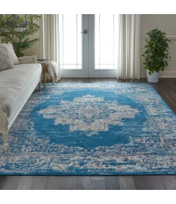 Nourison Home Grafix GRF14 Blue 7 ft. 10 in. X 9 ft. 10 in. Area Rug