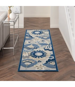 Nourison Home Aloha ALH25 Blue Grey 2 ft. X 6 ft. Area Rug