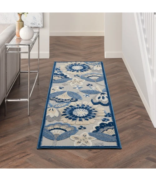 Nourison Aloha Area Rug ALH25-Blue/Grey