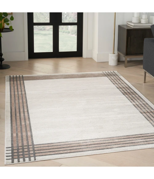 Nourison Desire Area Rug DSR01 Ivory/Silver