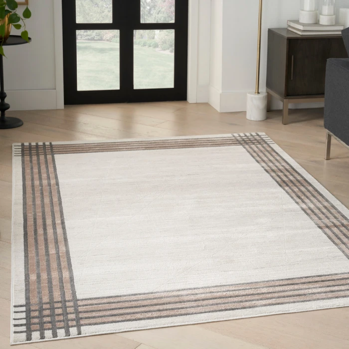 Nourison Desire Area Rug DSR01 Ivory/Silver