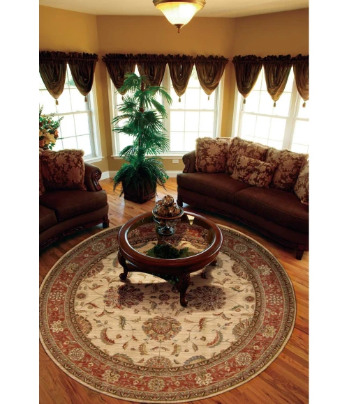 Nourison Home Living Treasures Cream / Ivory LI04 7’10” x Round Round Rug