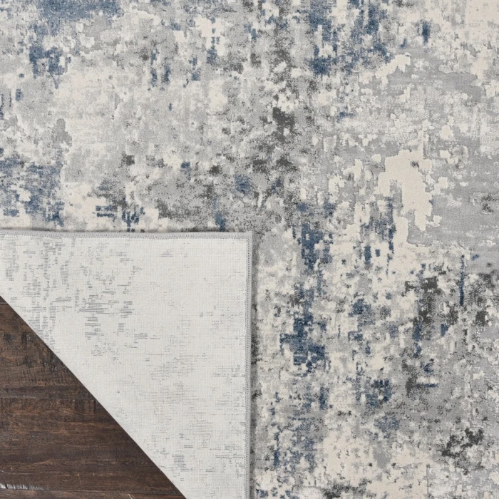 Nourison Rustic Textures Area Rug RUS07-Ivory/Grey-blue