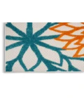 Nourison Aloha Turquoise/Multicolor ALH05 3 ft. X 5 ft. Rectangle Rug