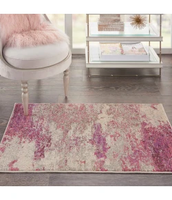 Nourison Home Celestial CES02 Ivory Pink 2 ft. 2 in. X 3 ft. 9 in. Area Rug