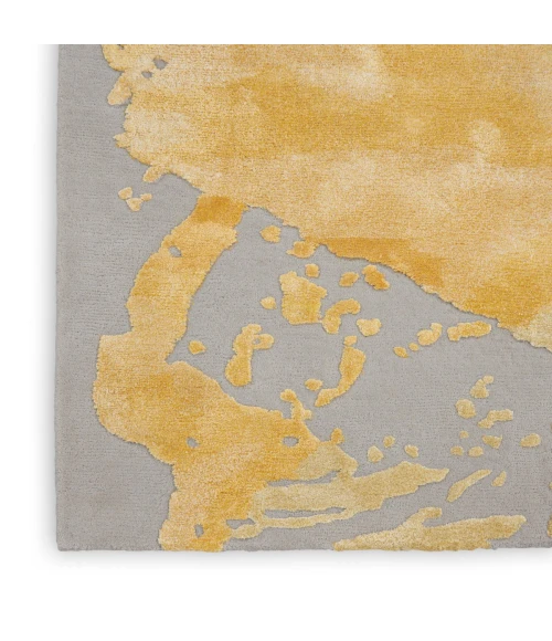 Nourison Prismatic Area Rug PRS19 Grey/Gold 5'6" x 7'5"