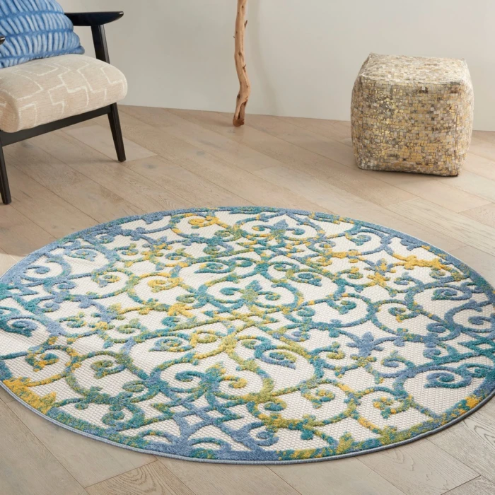 Nourison Aloha Area Rug ALH21-Ivory Blue