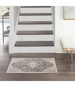 Nourison Home Elation ETN08 Ivory Grey 2 ft. X 3 ft. Area Rug
