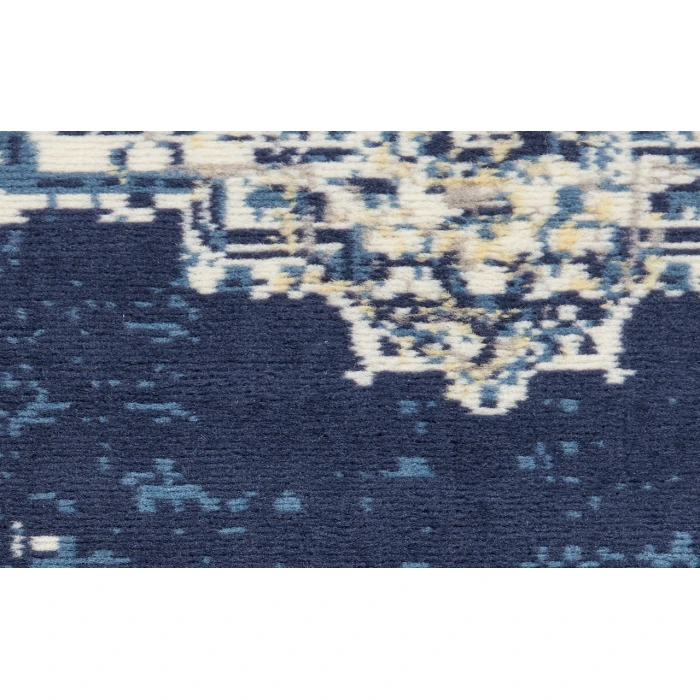 Nourison Grafix Navy Blue GRF14 2 ft. X 6 ft. Rectangle Rug