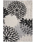 Nourison Aloha Area Rug ALH05 Black White 12' x 15'