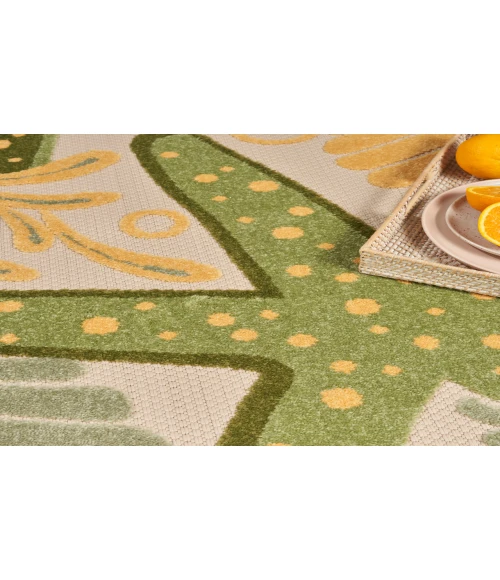 Nourison Aloha Green Yellow ALH24 10 ft. X 14 ft. Rectangle Rug