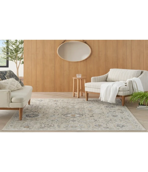 Nourison Oushak Home Cream OUS01 5 ft. 5 in. X 7 ft. 3 in. Rectangle Rug