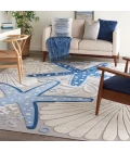 Nourison Aloha Area Rug ALH24 Blue/Grey 12' x 15'