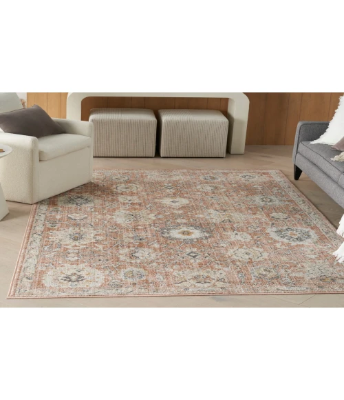 Nourison Oushak Home Rust OUS01 5 ft. 5 in. X 7 ft. 3 in. Rectangle Rug