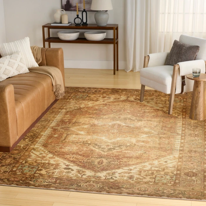 Nourison Vintage Washables Gold VWS14 9 ft. 10 in. X 13 ft. 2 in. Rect. Rug