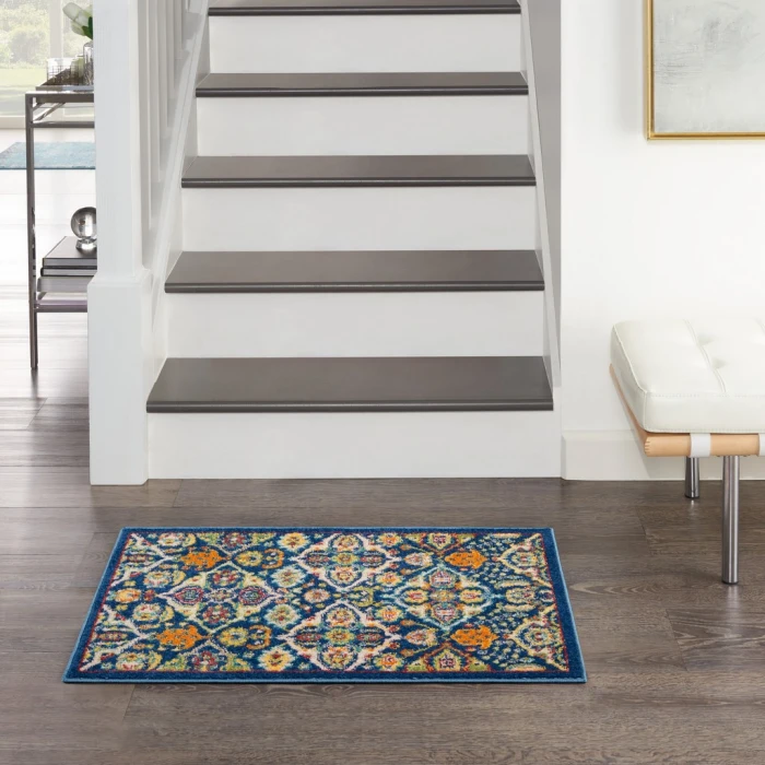 Nourison Allur Area Rug ALR03-Navy Multicolor