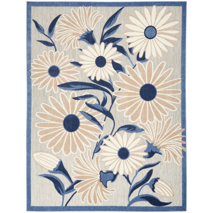Nourison Aloha Area Rug ALH33 Blue Grey