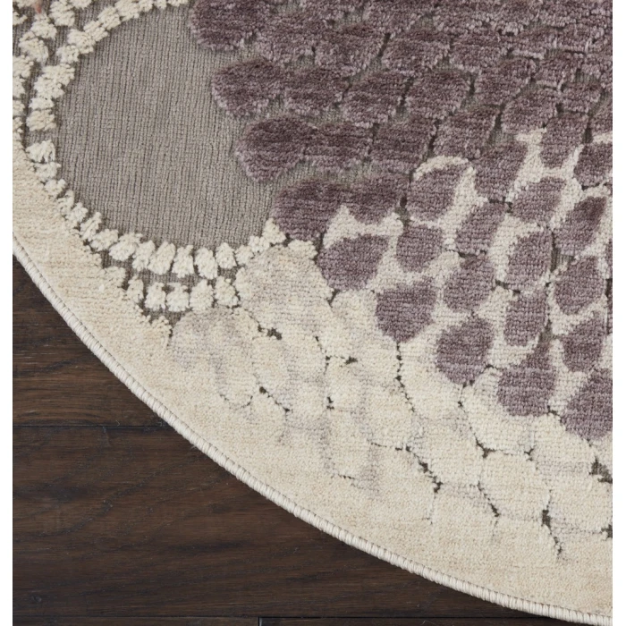 Nourison Graphic Illusions Round Area Rug GIL04-Grey