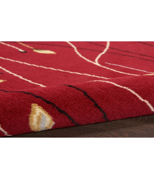 Nourison Grafix Red GRF15 2 ft. X 6 ft. Rectangle Rug