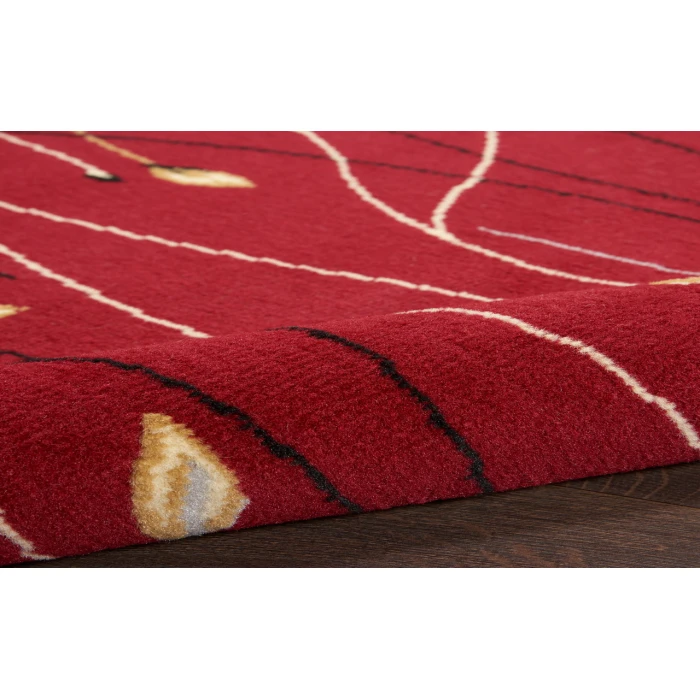 Nourison Grafix Red GRF15 2 ft. X 6 ft. Rectangle Rug