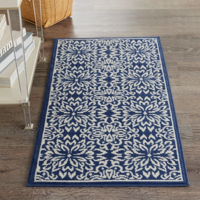 Nourison Jubilant Runner Area Rug JUB06-Navy/Ivory