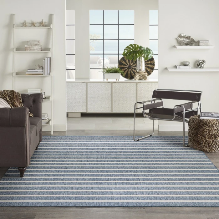 Nourison Positano Navy Ivory POS03 10ft. x 14ft. Rect. Rug