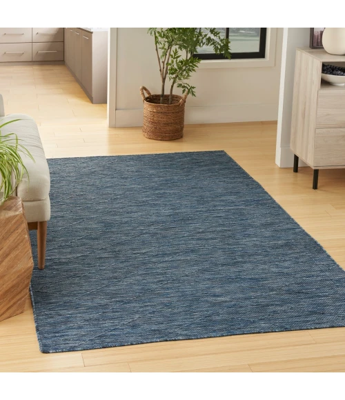 Nourison Washable Solutions Navy Blue WSL01 5 ft. X 7 ft. Rect. Rug