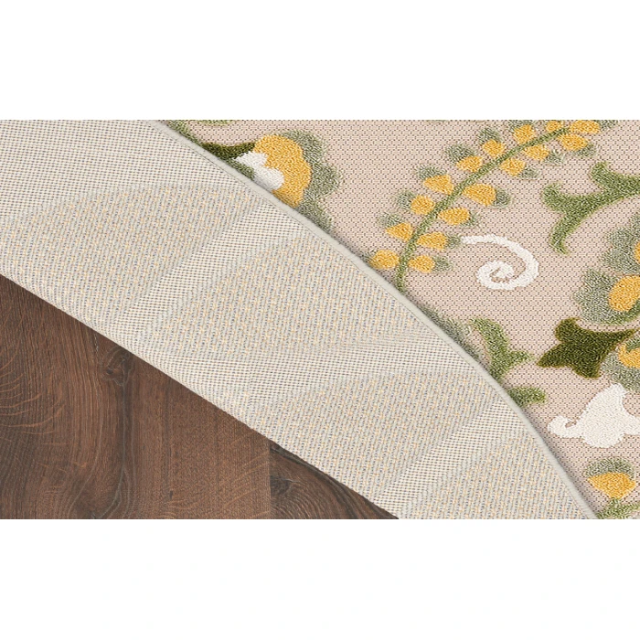 Nourison Aloha Ivory Green ALH17 5 ft. 3 in. Round Rug