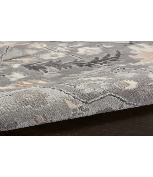 Nourison Elation Ivory Grey ETN09 2 ft. 2 in. X 12 ft. Rectangle Rug