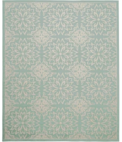 Nourison Home Jubilant JUB06 Ivory Green 7 ft. 10 in. X 9 ft. 10 in. Area Rug