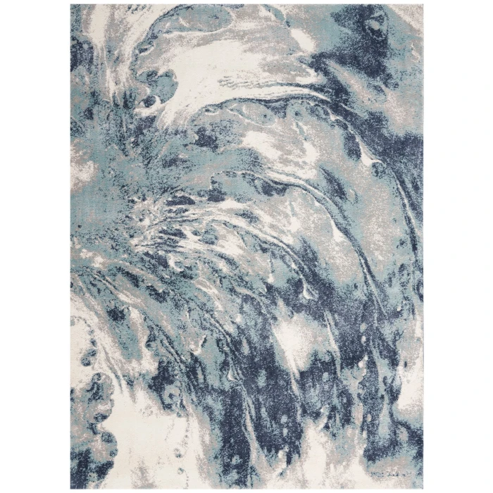 Kathy Ireland American Manor Area Rug AMR03 Blue/Ivory 3'11" x 5'11"