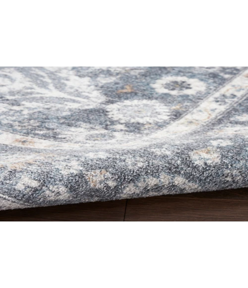 Nourison Astra Machine Washable Dark Blue ASW16 2 ft. X 6 ft. Rectangle Rug