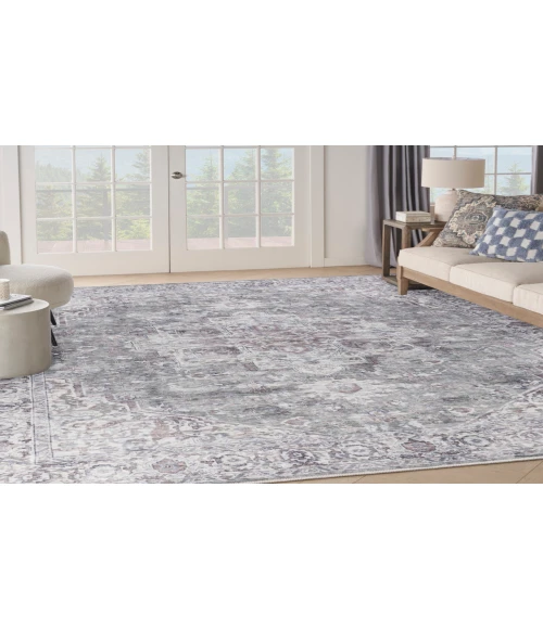Nicole Curtis Machine Washable Series 1 Ivory Grey SR101 10 ft. X 14 ft. Rectangle Rug