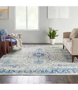 Nourison Home Tranquil TRA06 Ivory/Light Blue 7 ft. X 10 ft. Area Rug