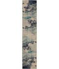 Nourison Celestial Runner Area Rug CES02-Ivory/Teal Blue