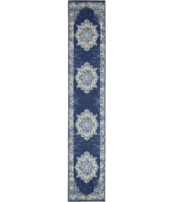 Nourison Home Grafix GRF14 Navy Blue 2 ft. 3 in. X 10 ft. Area Rug