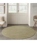 Nourison Home Nourison Essentials Green Gold NRE01 4 ft. Round Rug
