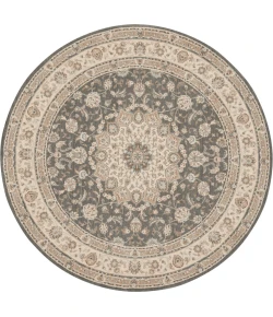 Nourison Home Living Treasures LI15 Grey/Ivory 7 ft. 10 in. Round Area Rug