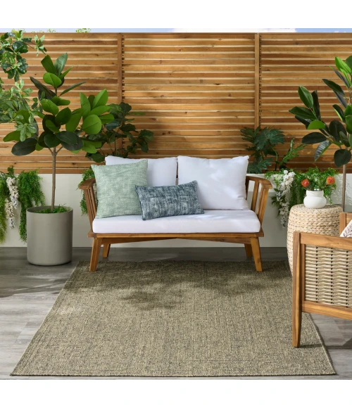 Nourison Tulum Olive TLM05 4 ft. X 6 ft. Rect. Rug