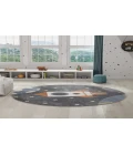 Nourison Astra Machine Washable Sky Blue ASW06 7 ft. 10 in. Round Rug