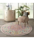 Nourison Passion Round Area Rug PSN25-Ivory/Pink